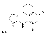 N-(2,4-dibromo-5,6,7,8-tetrahydronaphthalen-1-yl)-4,5-dihydro-1H-imidazol-1-ium-2-amine,bromide Structure