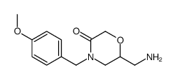 6-(aminomethyl)-4-[(4-methoxyphenyl)methyl]morpholin-3-one结构式