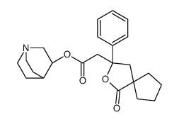 1-azabicyclo[2.2.2]octan-3-yl 2-(1-oxo-3-phenyl-2-oxaspiro[4.4]nonan-3-yl)acetate结构式