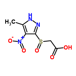 (5-METHYL-4-NITRO-2 H-PYRAZOLE-3-SULFINYL)-ACETIC ACID Structure