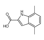 4,7-二甲基-1H-吲哚-2-羧酸结构式