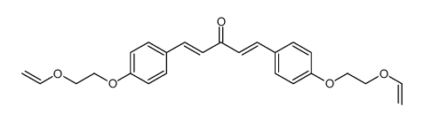1,5-bis[4-(2-ethenoxyethoxy)phenyl]penta-1,4-dien-3-one结构式