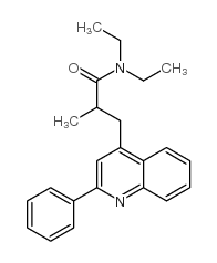 N,N-diethyl-alpha-methyl-2-phenyl-4-quinolinepropanamide Structure