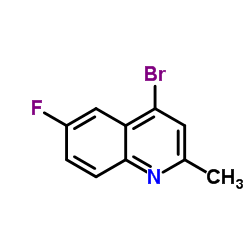 4-溴-6-氟-2-甲基喹啉结构式