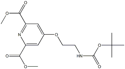 dimethyl 4-(2-(tert-butoxycarbonylamino)ethoxy)pyridine-2,6-dicarboxylate结构式