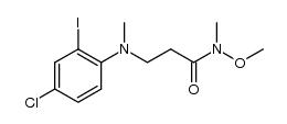 3-[N-(4-chloro-2-iodophenyl)-N-methylamino]-N-methoxy-N-methylpropanamide结构式