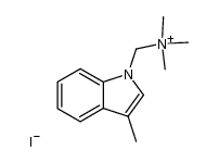 trimethyl-(3-methyl-indol-1-ylmethyl)-ammonium, iodide结构式