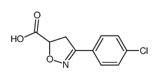 3-(4-CHLORO-PHENYL)-4,5-DIHYDRO-ISOXAZOLE-5-CARBOXYLIC ACID结构式