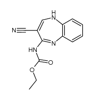 4-ethoxycarbonylamino-1H-1,5-benzodiazepine-3-carbonitrile结构式