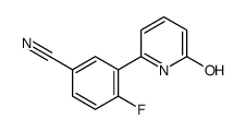 4-fluoro-3-(6-oxo-1H-pyridin-2-yl)benzonitrile结构式