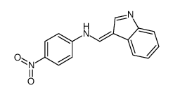 N-(indol-3-ylidenemethyl)-4-nitroaniline Structure