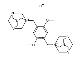 1,1'-(2,5-dimethoxy-p-xylylene)-bis-hexamethylenetetraminium, dichloride Structure