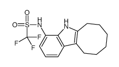 1,1,1-trifluoro-N-(6,7,8,9,10,11-hexahydro-5H-cycloocta[b]indol-4-yl)methanesulfonamide结构式