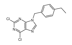 2,6-dichloro-9-(4-ethylbenzyl)-9H-purine结构式