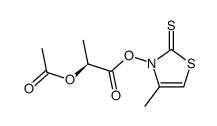 (S)-2-Acetoxy-propionic acid 4-methyl-2-thioxo-thiazol-3-yl ester结构式