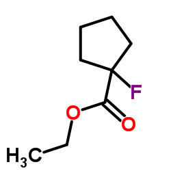 Cyclopentanecarboxylic acid, 1-fluoro-, ethyl ester (9CI) structure