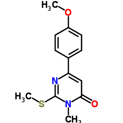 6-(4-Methoxyphenyl)-3-methyl-2-(methylsulfanyl)-4(3H)-pyrimidinone结构式