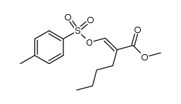 methyl (E)-2-butyl-3-(p-toluenesulfonyloxy)prop-2-enoate结构式