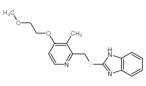 2-[(4-methoxyethoxy-3-methyl-2-pyridinyl)-methylthio]-benzimidazole结构式