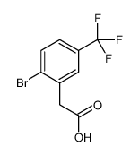 2-(2-bromo-5-(trifluoromethyl)phenyl)acetic acid structure