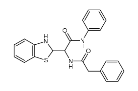 2-(2,3-dihydrobenzo[d]thiazol-2-yl)-N-phenyl-2-(2-phenylacetamido)acetamide结构式