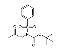 tert-butyl N-(benzenesulfonyl)-N-acetyloxy-carbamate结构式