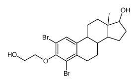 2,4-dibromoestra-1,3,5(10)-triene-3,17β-diol 3-(2'-hydroxyethyl) ether结构式