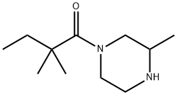 2,2-dimethyl-1-(3-methylpiperazin-1-yl)butan-1-one structure