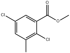 2,5-二氯-3-甲基苯甲酸甲酯结构式