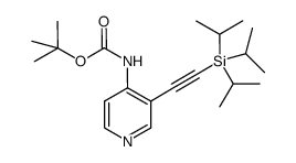 tert-butyl (3-((triisopropylsilyl)ethynyl)pyridin-4-yl)carbamate Structure