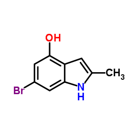 6-Bromo-2-methyl-1H-indol-4-ol结构式