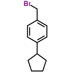 1-(Bromomethyl)-4-cyclopentylbenzene结构式