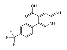 2-amino-5-[4-(trifluoromethyl)phenyl]pyridine-4-carboxylic acid结构式