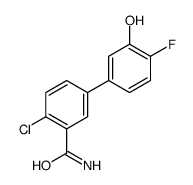 2-chloro-5-(4-fluoro-3-hydroxyphenyl)benzamide结构式