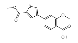 2-methoxy-4-(5-methoxycarbonylthiophen-3-yl)benzoic acid结构式