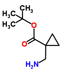 1-Aminomethyl-cyclopropanecarboxylic acid tert-butyl ester Structure