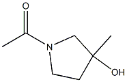 1-乙酰基-3-羟基-3-甲基吡咯烷结构式