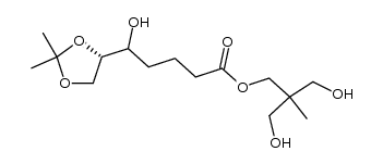 3-hydroxy-2-(hydroxymethyl)-2-methylpropyl 5-((S)-2,2-dimethyl-1,3-dioxolan-4-yl)-5-hydroxypentanoate结构式