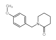 1-(4-甲氧基苄基)-哌啶-2-酮结构式