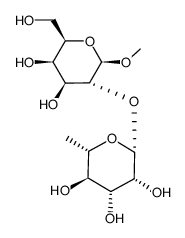 methyl 2-O-beta-rhamnopyranosyl-beta-galactopyranoside结构式