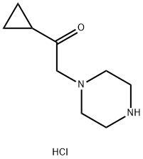 1-CYCLOPROPYL-2-(PIPERAZIN-1-YL)ETHAN-1-ONE DIHYDROCHLORIDE结构式