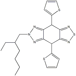 4,8-二(噻吩-2-基)-6-(2-乙基己基)-[1,2,5]噻二唑[3,4-F]苯并三氮唑结构式