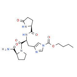 5-Oxo-L-Pro-1-[(butyloxy)carbonyl]-L-His-L-Pro-NH2 Structure