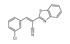 2-(benzo[d]thiazol-2-yl)-3-(3-chlorophenyl)acrylonitrile结构式