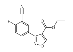 ethyl 3-(3-cyano-4-fluorophenyl)-5-methylisoxazole-4-carboxylate结构式