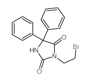 3-(2-bromoethyl)-5,5-diphenyl-imidazolidine-2,4-dione结构式