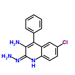 3-Amino-6-chloro-4-(4-pyridinyl)-2-quinolinone Hydrazone结构式