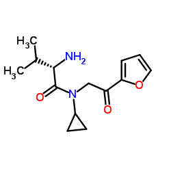 N-Cyclopropyl-N-[2-(2-furyl)-2-oxoethyl]-L-valinamide Structure