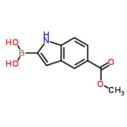 [5-(Methoxycarbonyl)-1H-indol-2-yl]boronic acid Structure