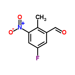 5-Fluoro-2-methyl-3-nitrobenzaldehyde结构式